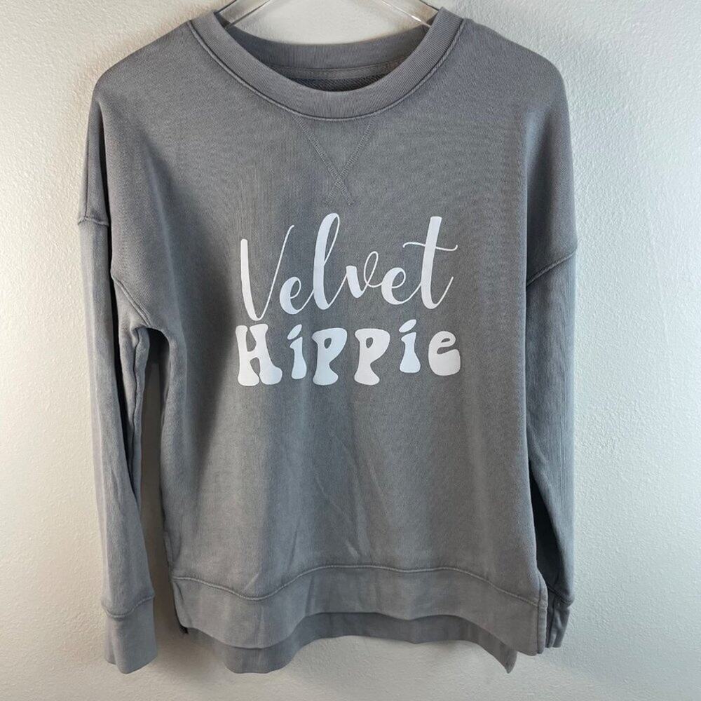 Velvet Hippie Gray Sweatshirt Size Small
